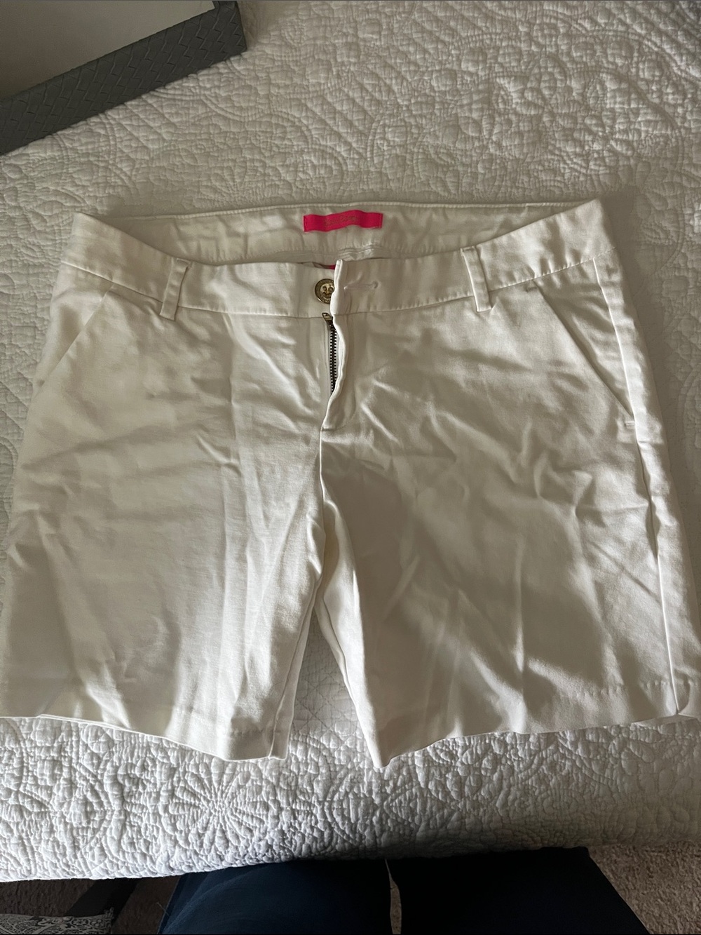 Lilly Pulitzer White Cotton Blend Bermuda Shorts